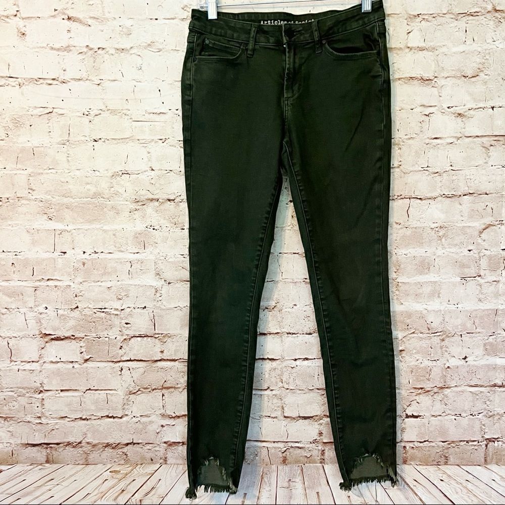 Articles of Society skinny jeans frayed hem
